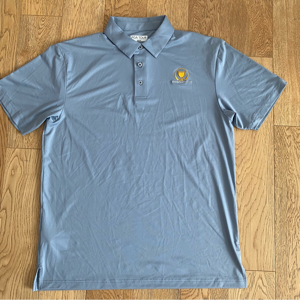 Pga Tour Presidents Cup Golf Performance Polo Shirt Embroidered Work